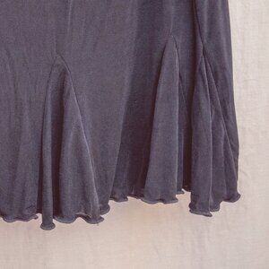BRIGGS NEW YORK, vintage black skirt with unique ruffle hem